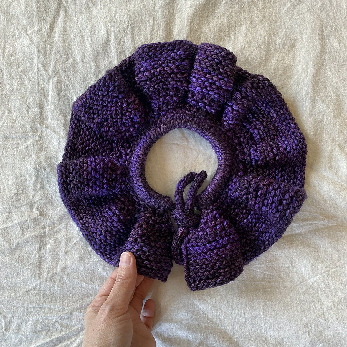 superwash PURPLE AUBERGENE Ruffle collar– fluffwear